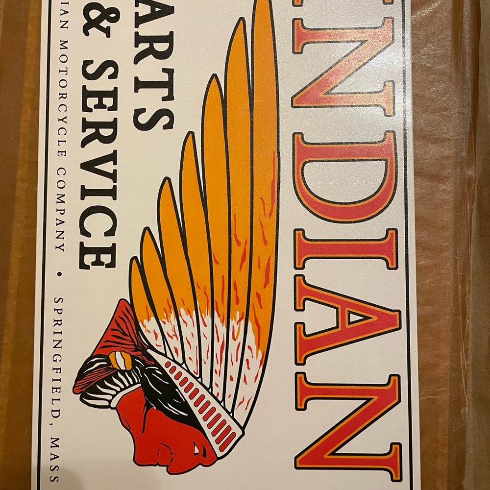 Indian Motorcycle Metal Sign